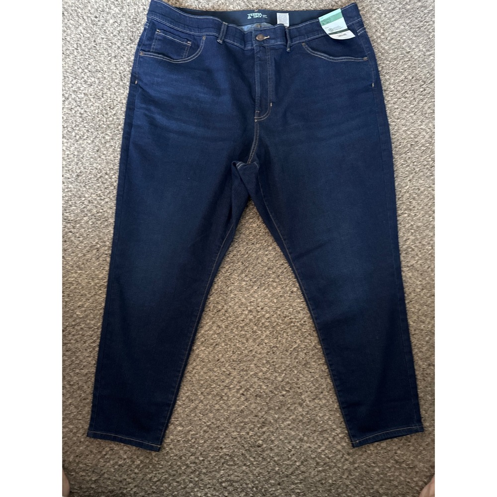 Terra & Sky Womens 24W Core Skinny Jeans Elena Wash Dark Blue Plus Size NWT